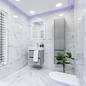 60x60 White Calacatta (Semi Glansig) - Bild 1