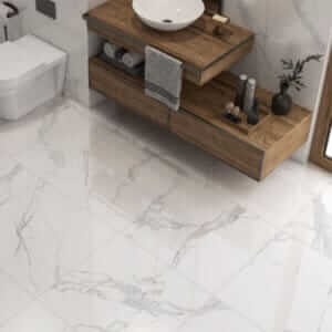 60x60 White Calacatta (Semi Glansig) - Bild 3